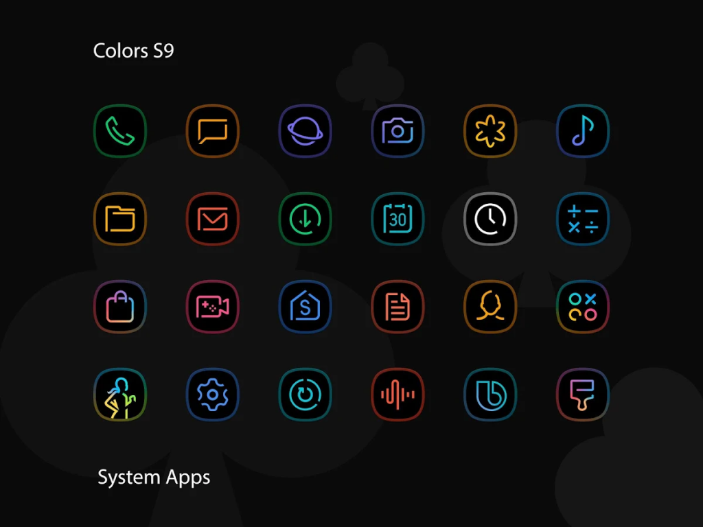Colors UX Black - Icon Pack APK